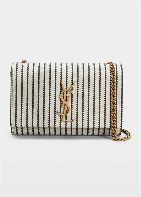 ysl black and white striped bag